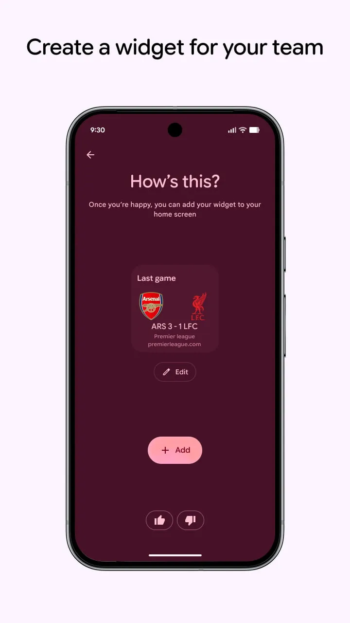 Último paso del flujo: añadir el widget a la pantalla de inicio