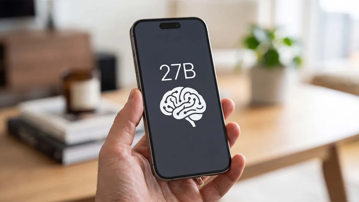 Un iPhone 18 Pro ejecutando un modelo de IA de 27 000 millones de parámetros en local