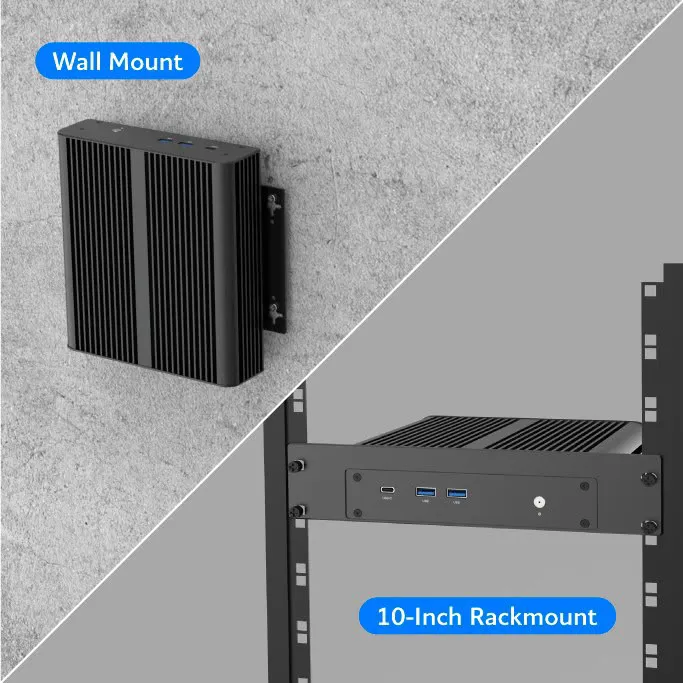 Kit de montaje en pared y panel frontal para rack de 10 pulgadas