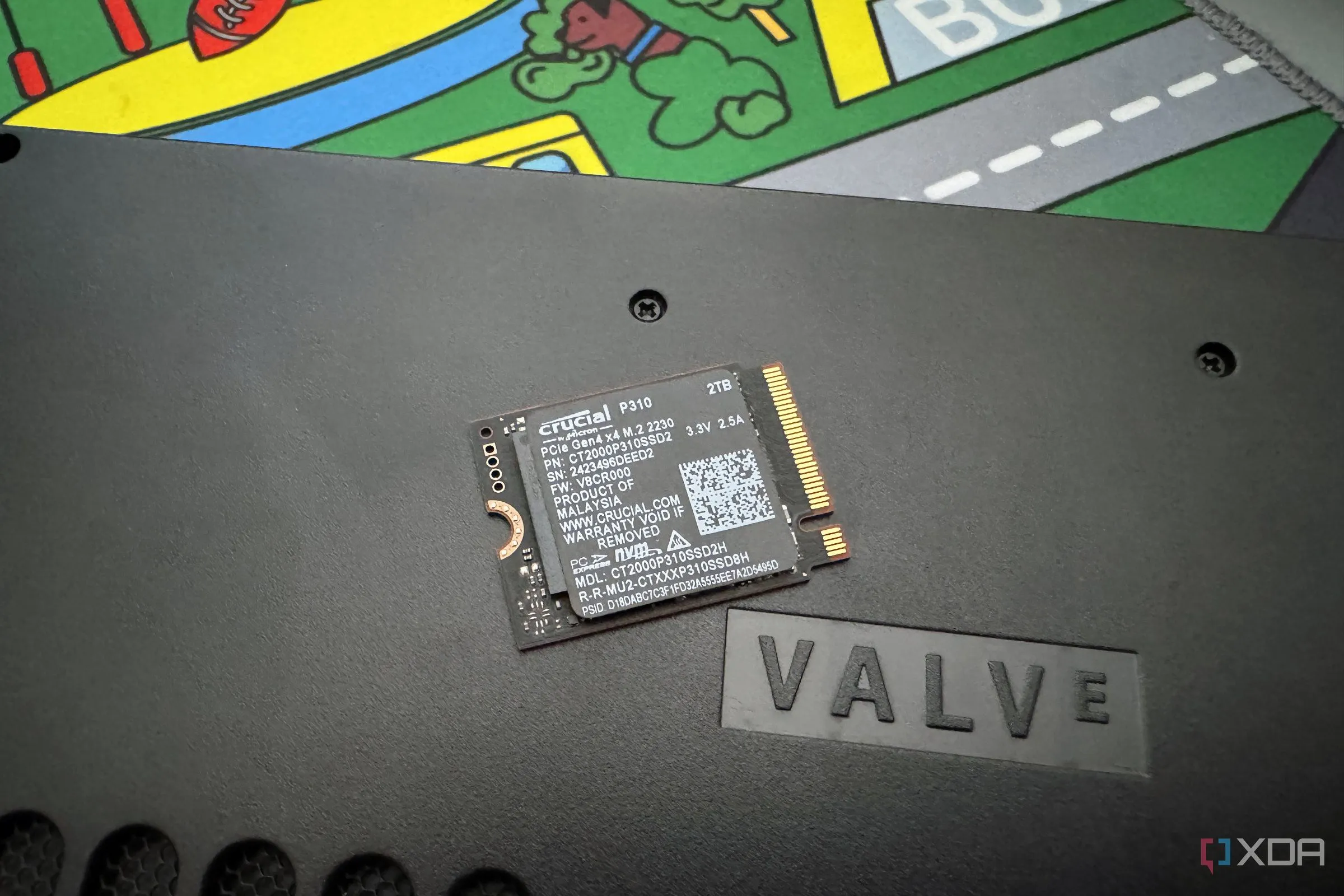 SSD instalado en una consola portátil