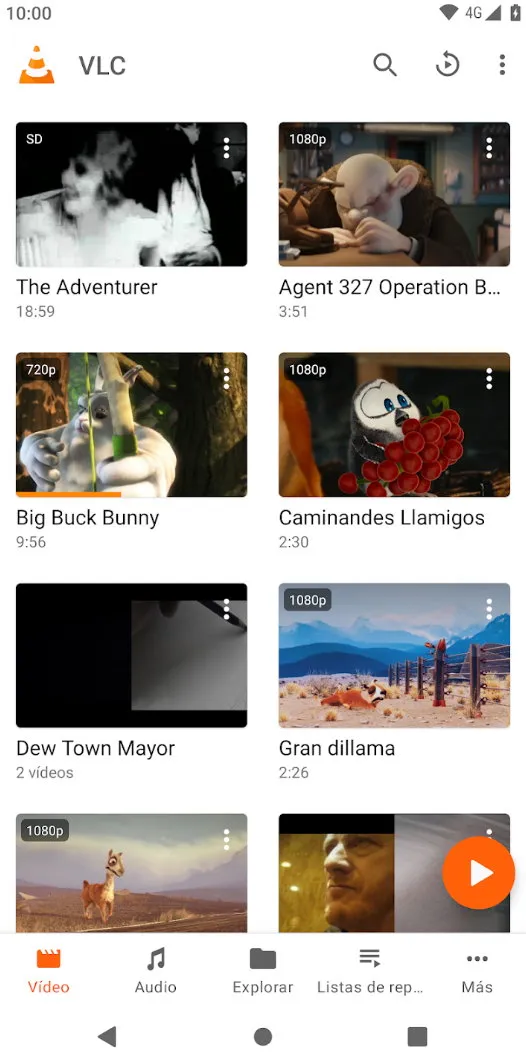 Interfaz de VLC para Android