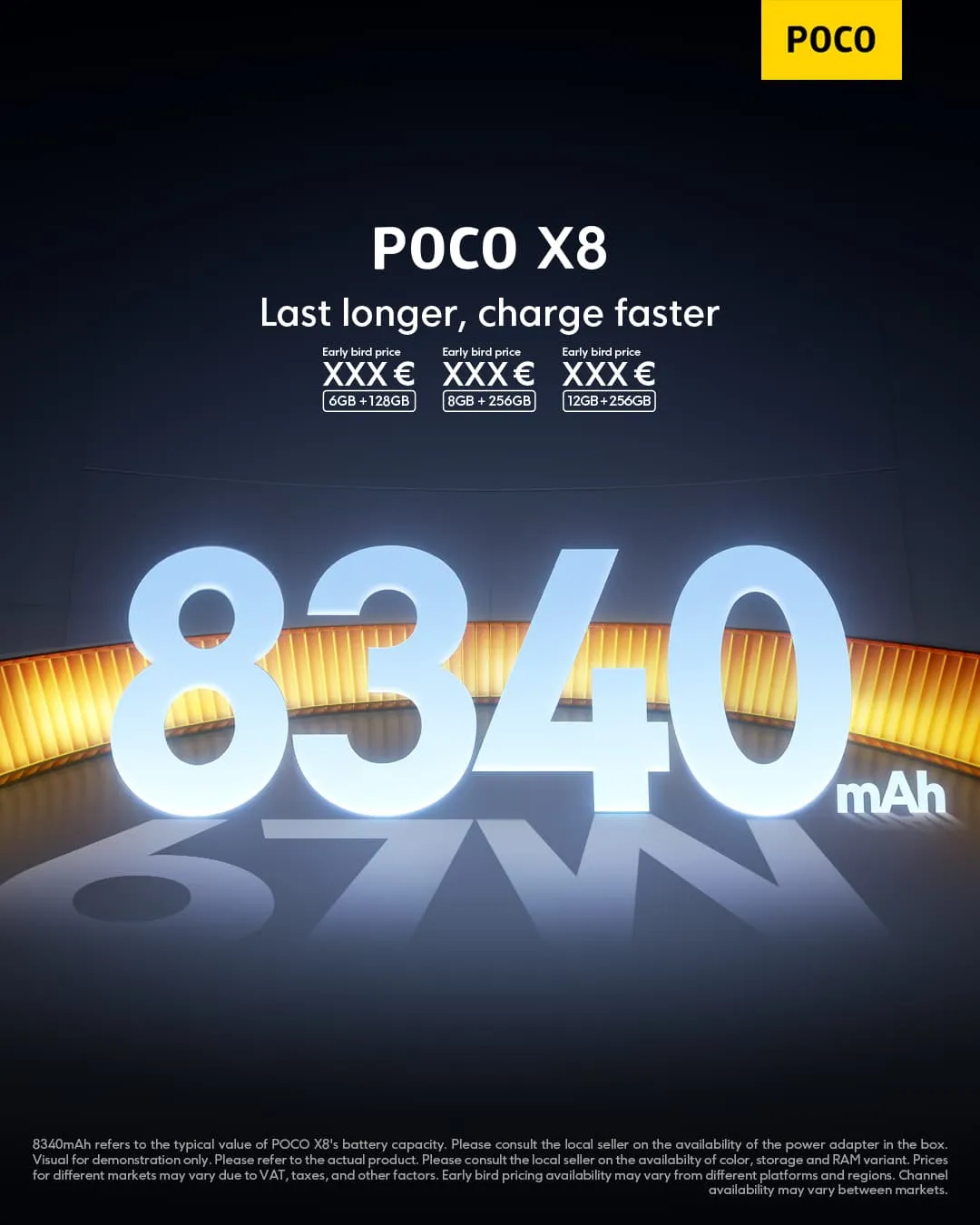 La batería del POCO X8 admite carga inversa por cable