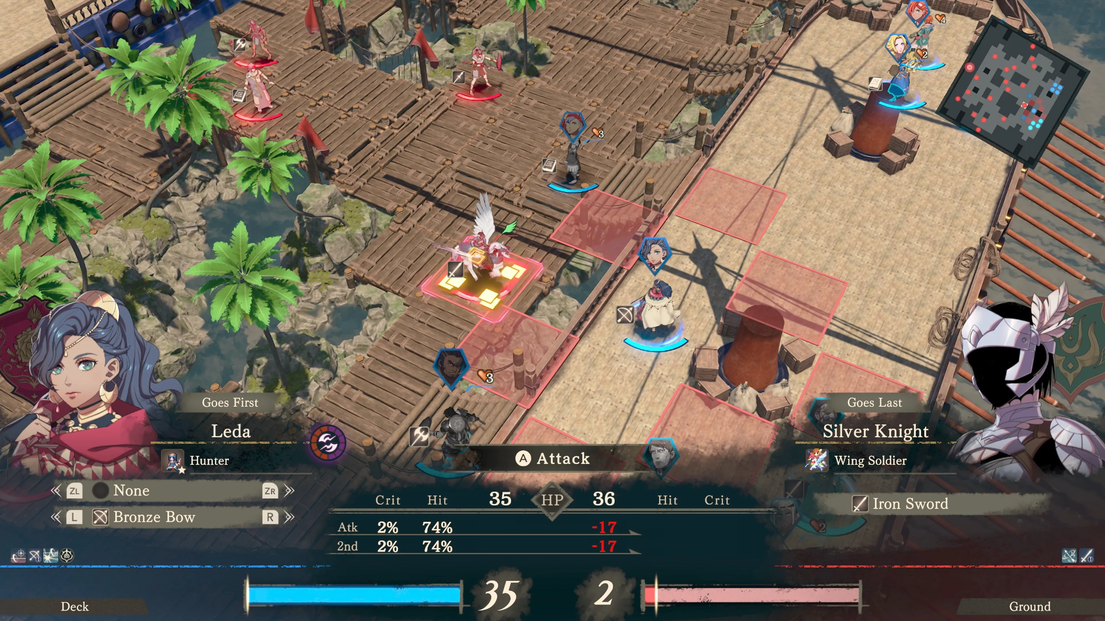 Combate por turnos sobre una rejilla en Fire Emblem: Fortune’s Weave