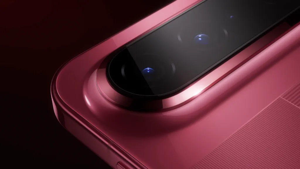 Módulo de cámara trasera del Huawei Pura X View en color rojo