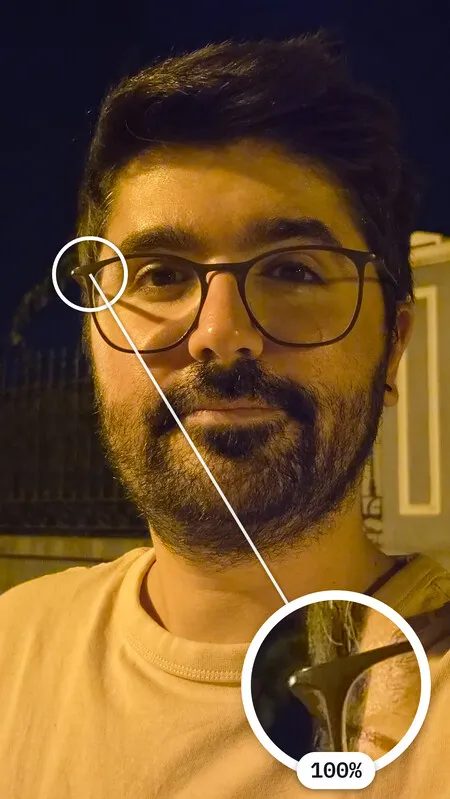 Foto nocturna con la cámara principal a 2x en otra escena