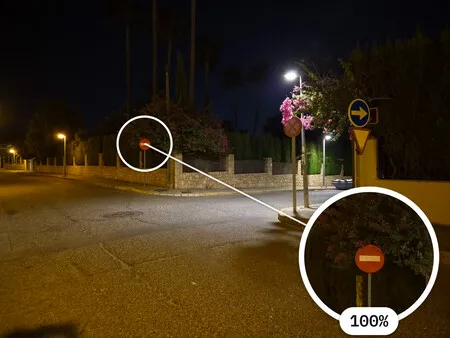 Foto nocturna sin modo noche