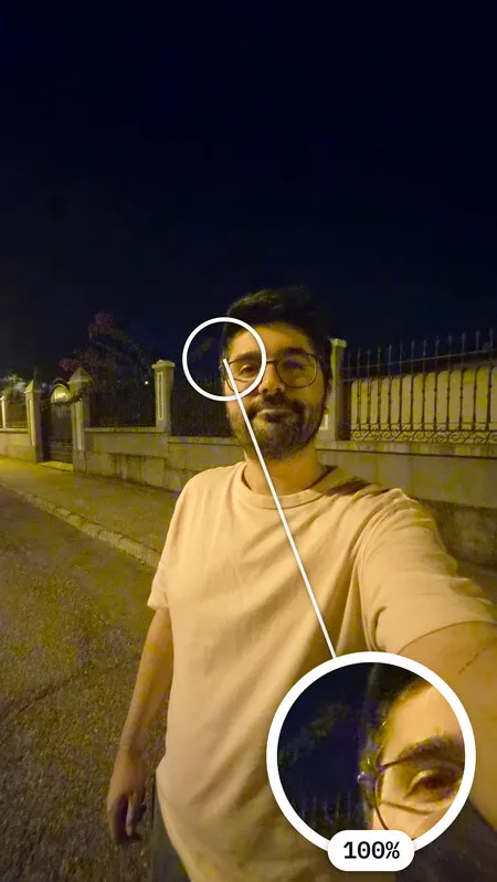 Foto nocturna con el gran angular en otra escena