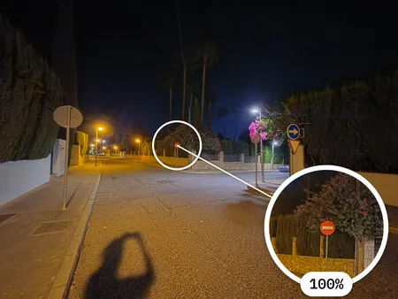 Foto nocturna con el gran angular