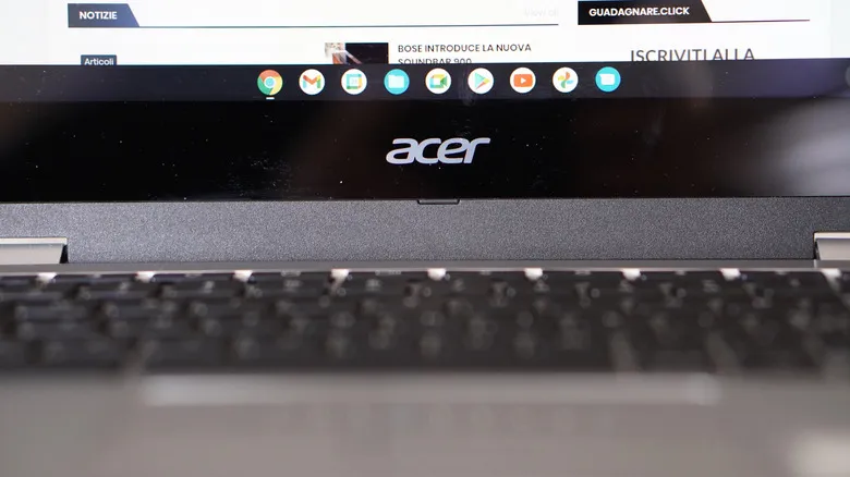 Barra de tareas de ChromeOS en un portátil Acer