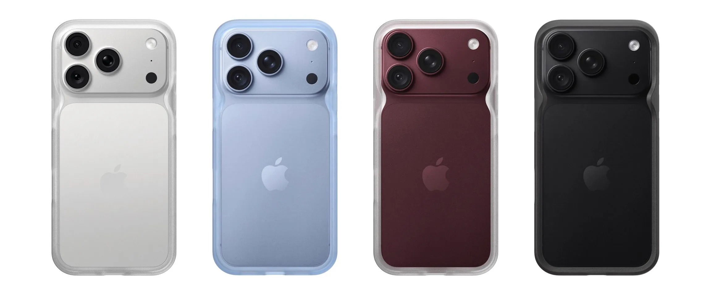 Los tres colores del bumper: blanco, azul y negro