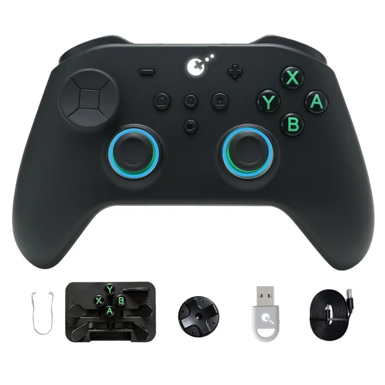 GuliKit TT Pro negro con botones adicionales, cruceta, adaptador USB y cable incluidos