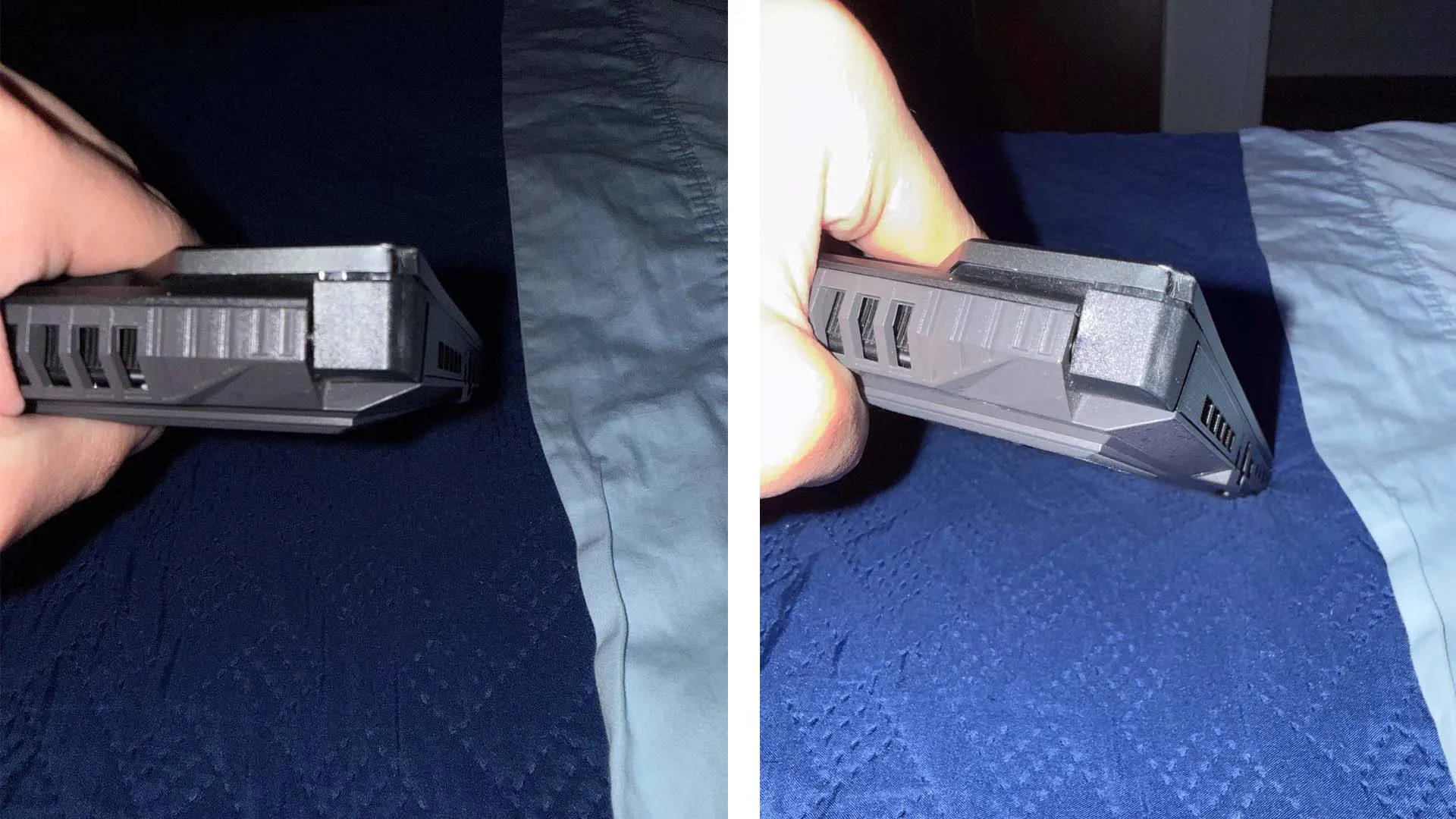 Portátil gaming ASUS TUF con la pantalla colocada boca abajo