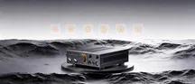 FiiO CLASS A headphone amplifier on a dark surface