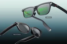 Las dos gafas inteligentes de INMO, GO3 y Magic AI Glasses J, mostradas una junto a otra