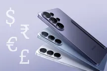 The three models of the Samsung Galaxy S26 series in a manufacturer image