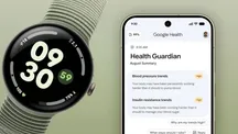 Imagen promocional de las funciones Health Guardian en la app Google Health