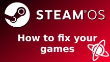 Logotipo de SteamOS sobre un fondo oscuro