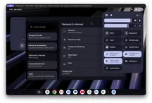 Panel de ajustes de Googlebook OS ejecutándose dentro de una ventana en un Mac