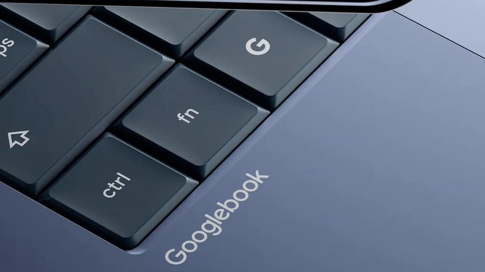 Teclado de un Googlebook con la tecla G destacada
