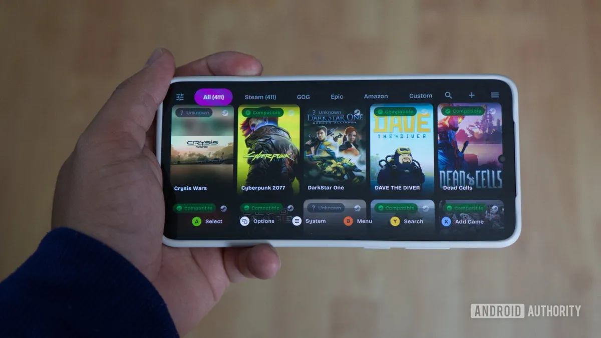 Aplicación GameNative ejecutándose en la pantalla de un vivo X300 Pro