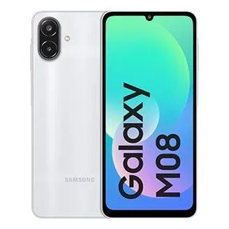 Render del Samsung Galaxy M08 en color oscuro