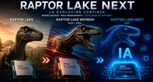 Representación de un procesador Intel Raptor Lake Next sobre el zócalo LGA1700