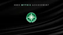 Icono verde del logro Mythic de Xbox, con una estrella metálica y una corona de laurel sobre fondo oscuro