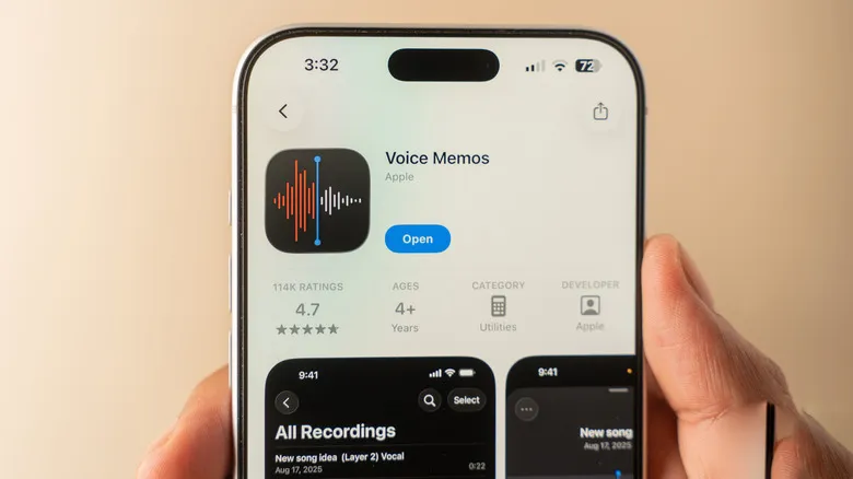 Página de la app Voice Memos en la App Store