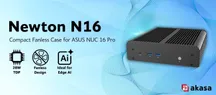 Caja fanless Akasa Newton N16 para el mini PC ASUS NUC 16 Pro
