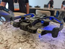 Skydio R10 drone with strobe lights, omnidirectional cameras and a gimbaled main camera