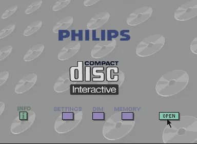 Interfaz del reproductor CD-i emulado por miniCDi con la placa Mono-I en funcionamiento