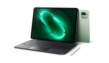 Xiaomi Pad 9 Pro con funda con teclado y lápiz óptico, con la parte trasera en verde Spruce Green