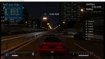 Carrera nocturna de Gran Turismo 5 emulada en RPCS3 con el contador de FPS y las estadísticas del emulador superpuestos