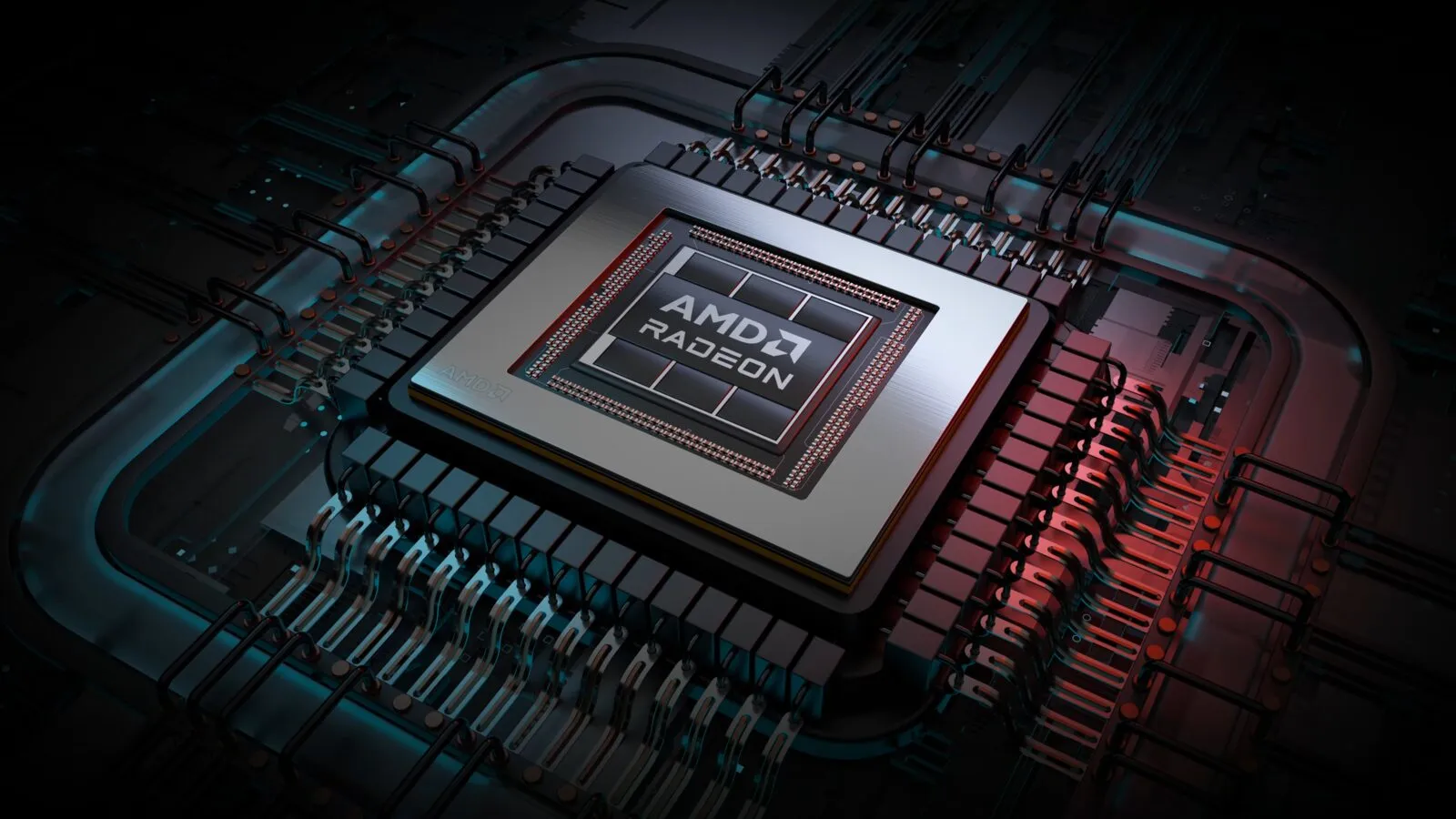 Una tarjeta gráfica AMD Radeon moderna sobre una mesa