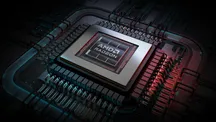 Una tarjeta gráfica AMD Radeon moderna sobre una mesa