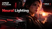Tarjeta gráfica Radeon de perfil, con disipador y ventiladores visibles