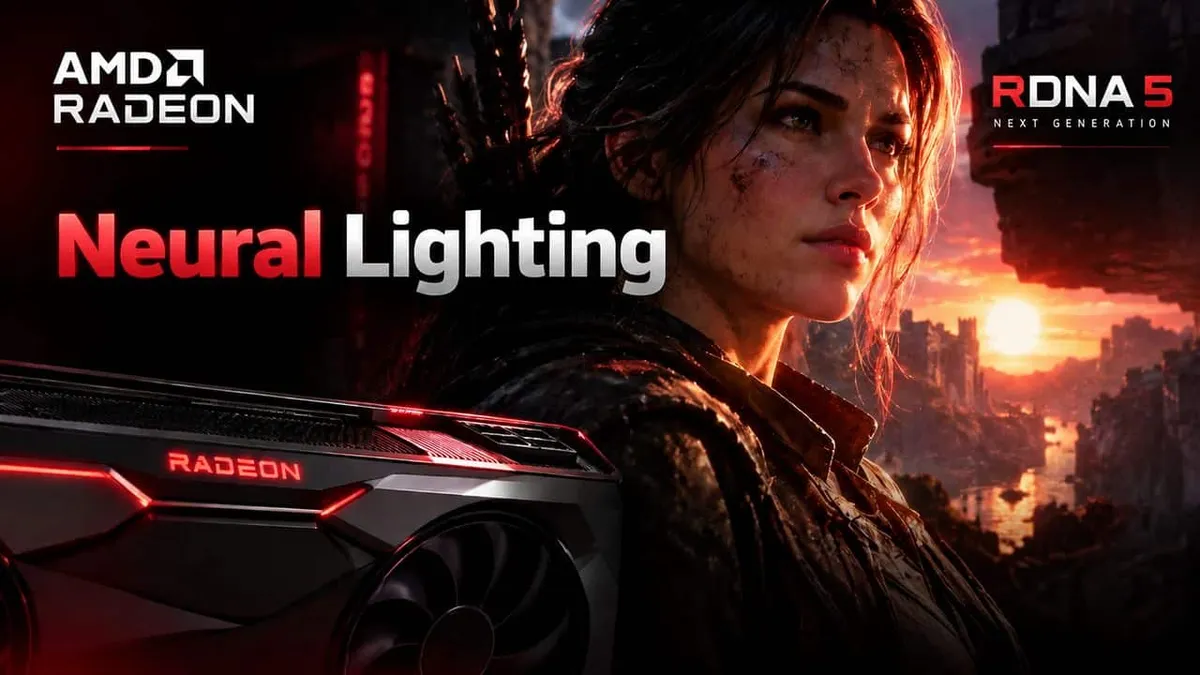 Tarjeta gráfica Radeon de perfil, con disipador y ventiladores visibles