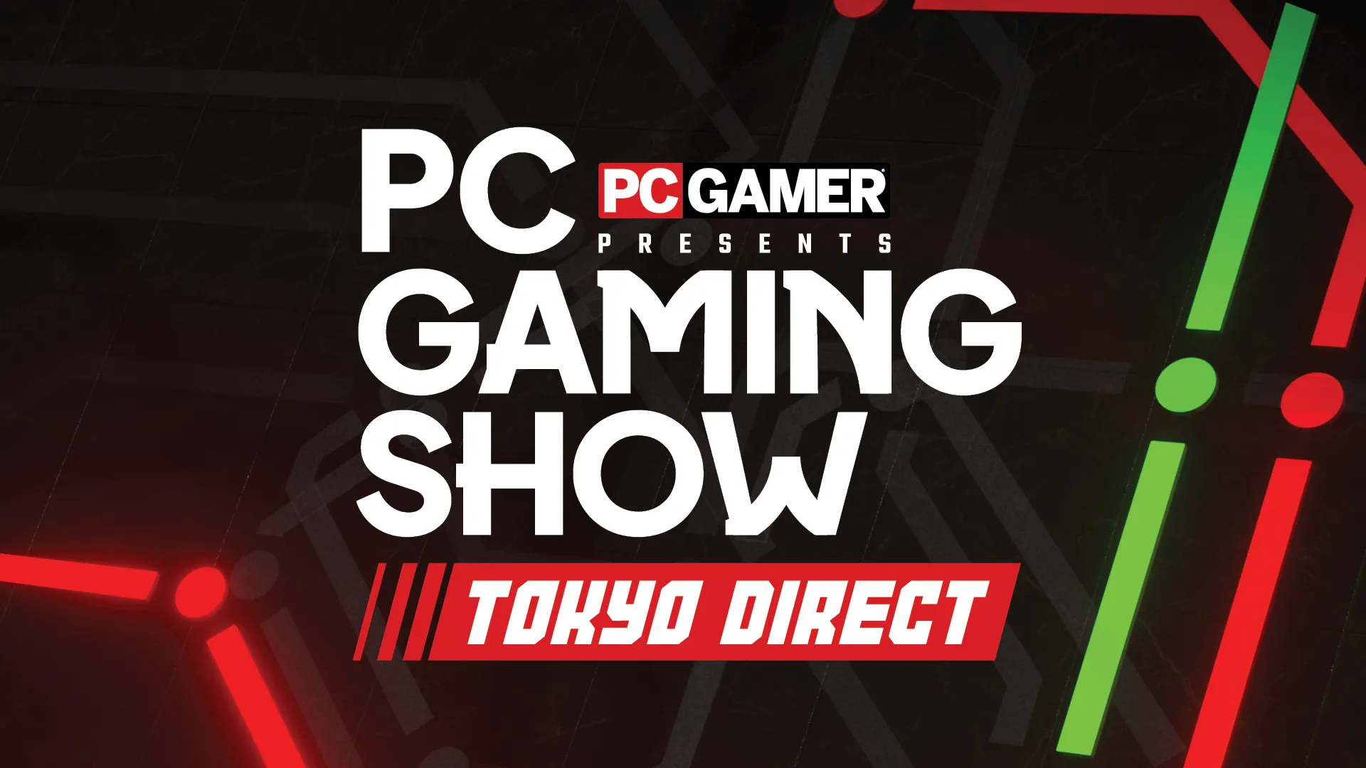 Logotipo del PC Gaming Show Tokyo Direct 2026 sobre un fondo