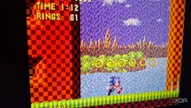 RetroArch ejecutando Sonic the Hedgehog con un filtro que imita el aspecto de un televisor CRT