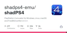 Tarjeta social generada por GitHub con el nombre y la descripción del emulador shadPS4