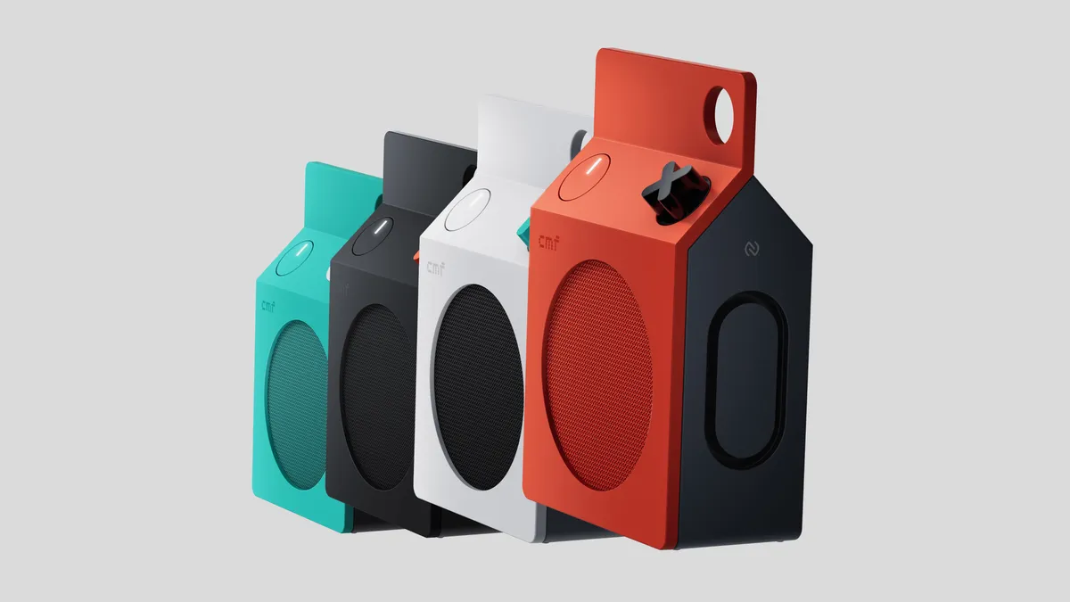 Altavoz CMF Speaker S con diseño de cartón de leche