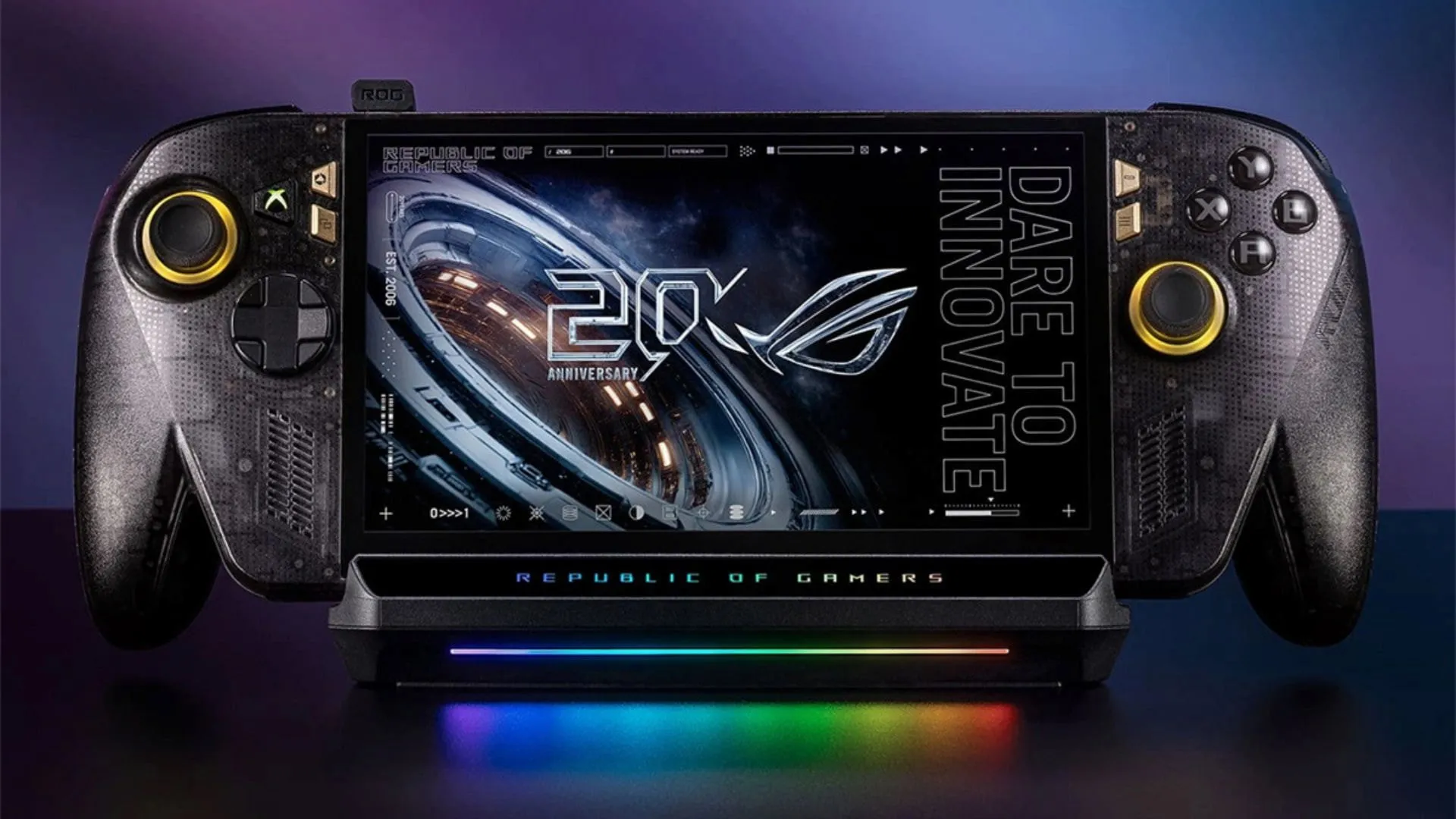 Dock ROG Bulwark DG310 de ASUS con la consola ROG Ally conectada