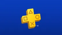 Logotipo de PlayStation Plus sobre un fondo azul