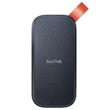SSD portátil SanDisk Portable SSD de 1 TB en color azul, visto de frente