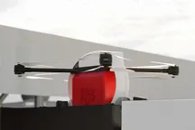 Matternet M3 system installed on a rooftop, with the drone and its dock