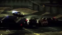 Persecución policial nocturna en una captura de Need for Speed: Most Wanted (2005), imagen del vídeo de presentación del port para Nintendo Switch