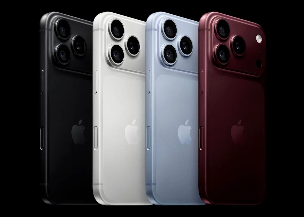 Logotipo de Apple sobre un fondo con el precio de los nuevos iPhone