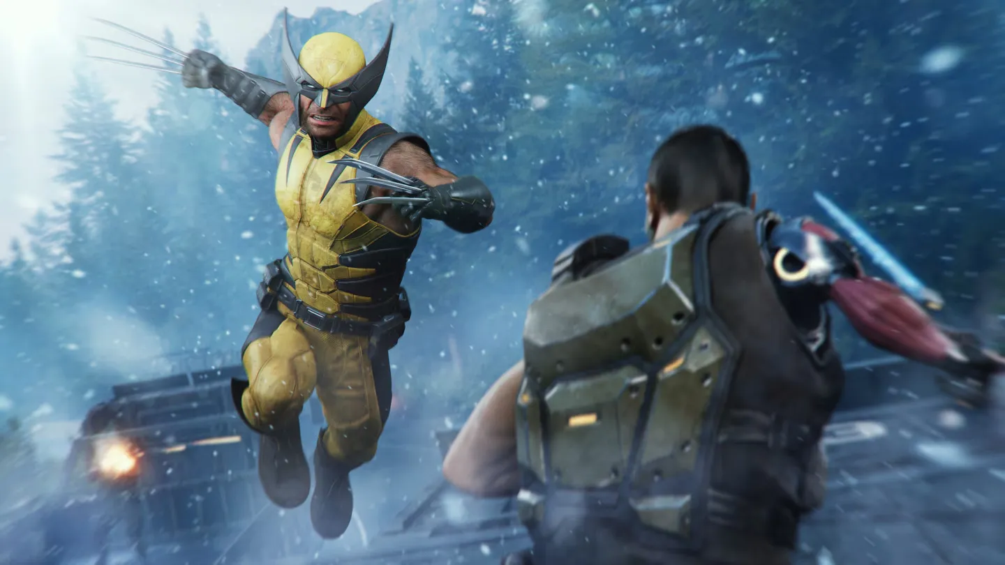 Imagen promocional de Marvel’s Wolverine con el logotipo del juego
