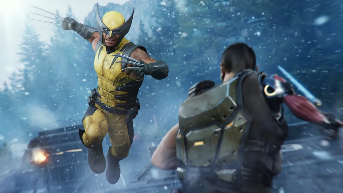 Imagen promocional de Marvel’s Wolverine con el logotipo del juego