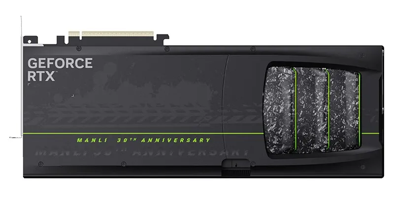 Vista de la GeForce RTX 5080 OC de aniversario de Manli